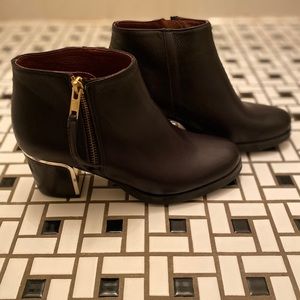 Eric Michael Booties w/ Gold Trim Heel